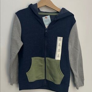 Cat & Jack Navy Hoodie with Olive Pocket